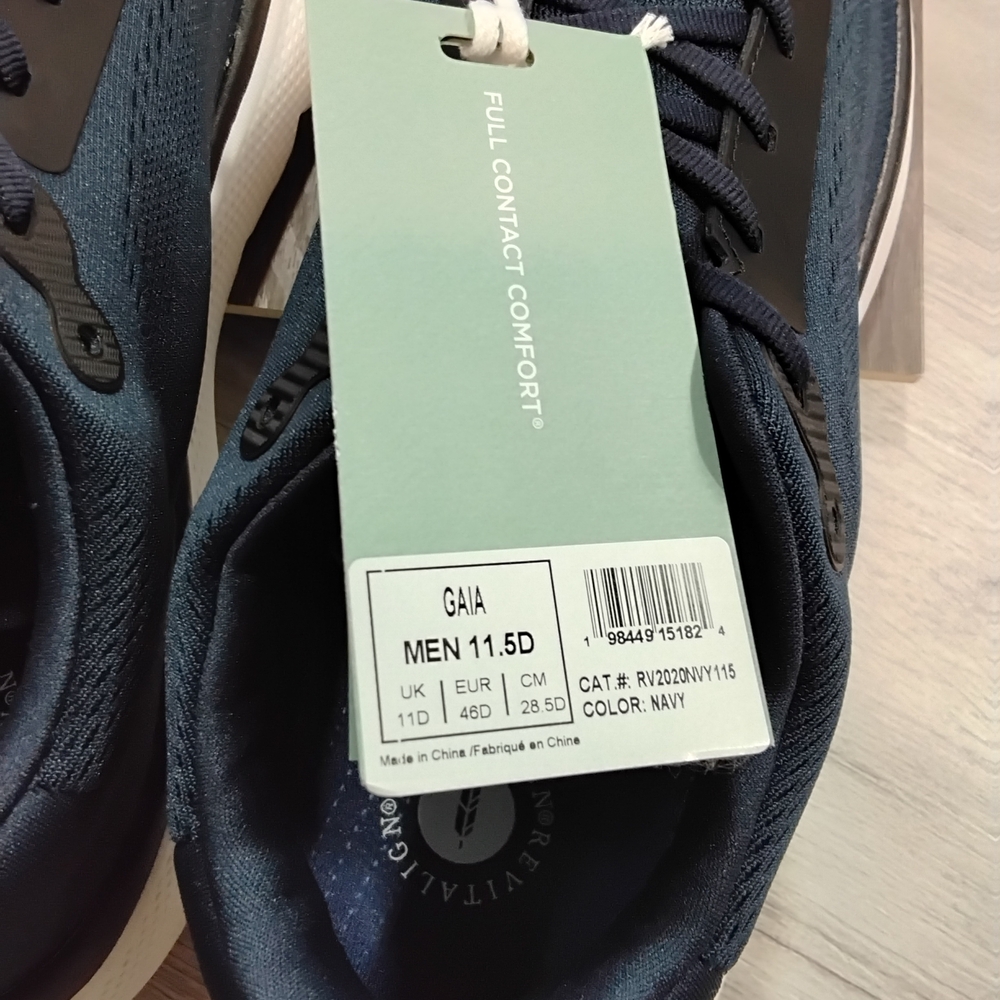 NEW Revitalign Men's GAIA Navy Blue Ortho Stretch Breathable Mesh Shoe SIZE 11.5 - Picture 9 of 16